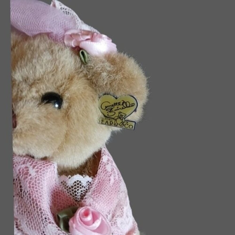 Annette funicello vtg flower girl bear pink lace dress - Picture 3 of 11